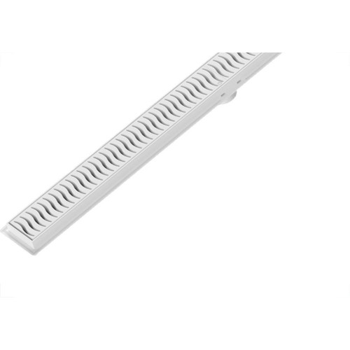 Ralo Linear Com Grelha Flat Tigre 70Cm Branco
