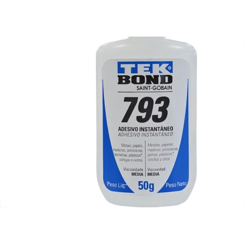 Cola Instantanea Tekbond 793 - Nao Entope - Bico Tipo ''A'' Media Viscosidade 50G