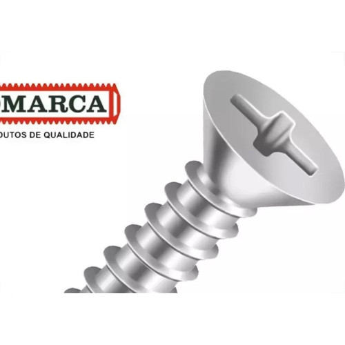 Parafuso Jomarfix Philips Oval Jomarca 4,0 X16Mm Niquelado - Kit C/2 Centos