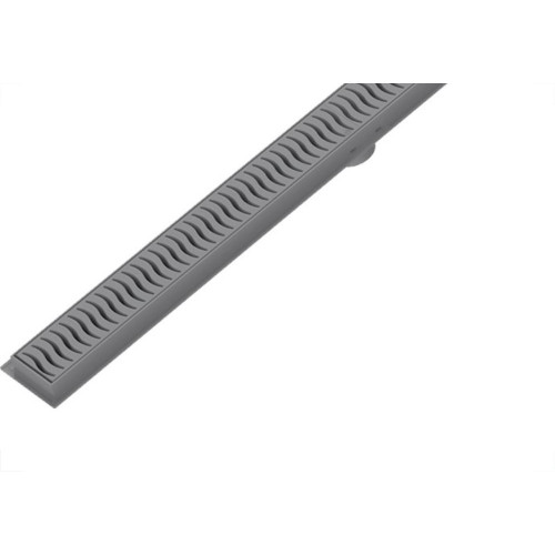Ralo Linear Com Grelha Flat Tigre 70Cm Cinza