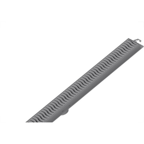 Ralo Linear Com Grelha Flat Tigre 70Cm Cinza