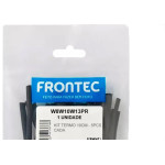 Tubo Termocontratil 100Mm Kit Com 15 Pecas Preto - W8W10W13Pr