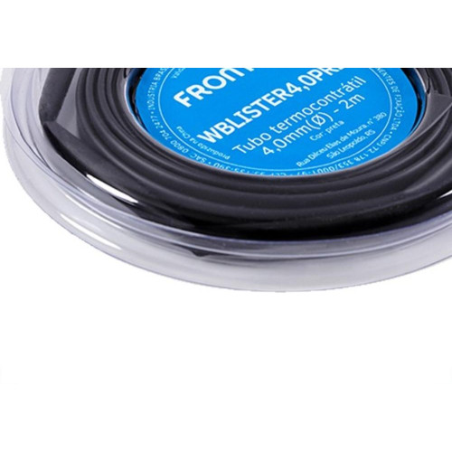 Tubo Termocontratil 4Mm / 2Mm Preto Pacote Com 2 Metros - Wblister 4,0Pr2