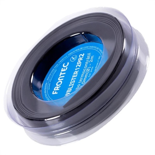 Tubo Termocontratil 12Mm / 6Mm Preto Pacote Com 2 Metros - Wblister 12,0Pr2