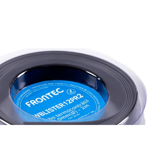 Tubo Termocontratil 12Mm / 6Mm Preto Pacote Com 2 Metros - Wblister 12,0Pr2