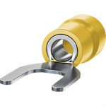 Terminal Forquilha Pre-Isolado Sforplast 4,0 A 6,0Mm - M6 - Amarelo