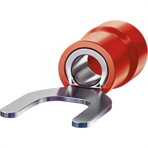 Terminal Forquilha Pre-Isolado Sforplast 0,5 A 1,5Mm - M6 - Vermelho