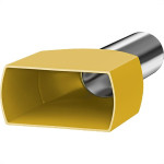 Terminal Tubular Ilhos Isolado Duplo Sforplast 6,0Mm Comprimento 14Mm - Amarelo