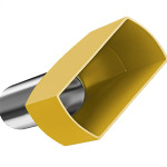 Terminal Tubular Ilhos Isolado Duplo Sforplast 6,0Mm Comprimento 14Mm - Amarelo