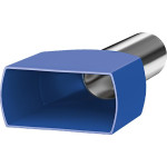 Terminal Tubular Ilhos Isolado Duplo Sforplast 2,5Mm Comprimento 10Mm - Azul