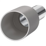 Terminal Tubular Ilhos Isolado Simples Sforplast 4,0Mm Comprimento 10Mm - Cinza