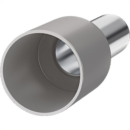 Terminal Tubular Ilhos Isolado Simples Sforplast 4,0Mm Comprimento 10Mm - Cinza