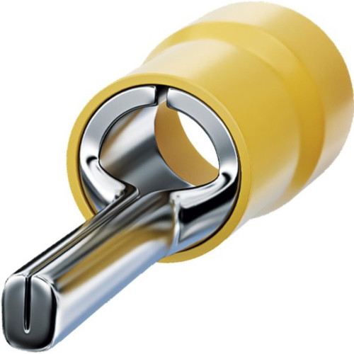 Terminal Pino Pre-Isolado Sforplast 4,0 A 6,0Mm Comprimento 13Mm - Amarelo