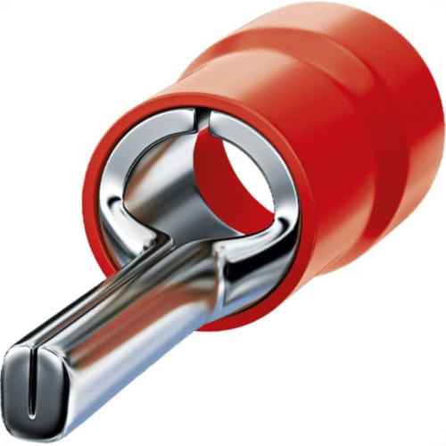 Terminal Pino Pre-Isolado Sforplast 0,5 A 1,5Mm Comprimento 10Mm - Vermelho
