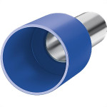 Terminal Tubular Ilhos Isolado Simples Sforplast 2,5Mm Comprimento 8Mm - Azul
