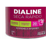 Tinta Esmalte Iquine Dialine Seca Rapido Galao 3L Preto