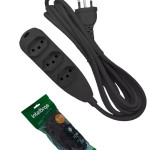 Extensao Intelbras 3 Tomadas 2 Polos + Terra 10A. Preta 5M. - 4830169