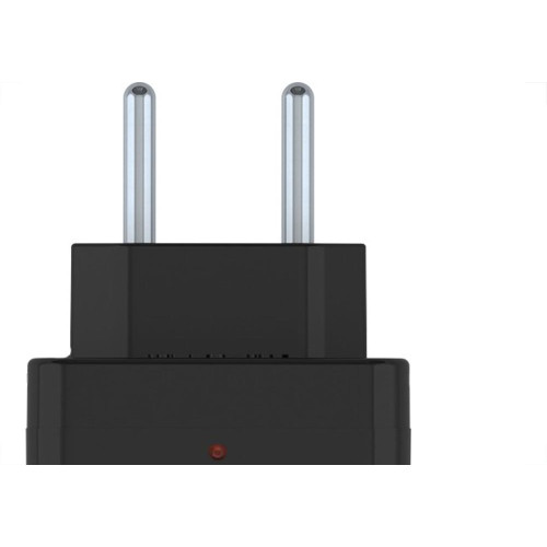 Plug Protetor De Tensao Qualitronix 2 Polos 10A. Preto - Qpp01P