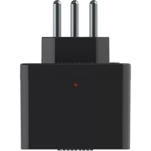 Plug Protetor De Tensao Qualitronix 2 Polos + Terra 20A. Preto
