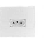 Conjunto Ilumi I9-Inove Branco Com Placa 2 Tomadas 10A. - 94120 Monobloco