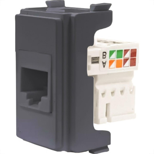 Modulo Ilumi Slim 1 Tomada Rj-45 Preto 81644