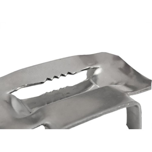 Fecho Para Fita De Aco Inox Fera Dentado 3/4'' X 1'' Pacote Com 100 Pecas