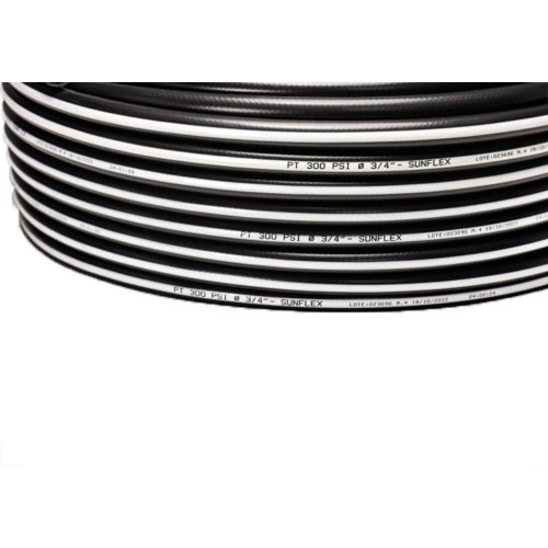 Mangueira Irrigacao Pt200 House Protection U.V. Preta Sunflex 3/4''X 2.5Mm - 50M - 60406