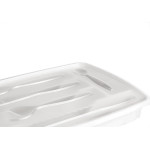 Porta Talheres Plastico Com Tampa Plasutil 5 Divisºrias Branco - 3839