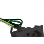 Tomada De Painel Com Cabo Steck 20A. Preta - S8629