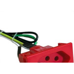 Tomada De Painel Com Cabo Steck 10A. Vermelha - S8630
