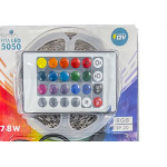 Fita De Led Gaya 5050 - Ip20 Rgb Colorido 7,8W. Por Metro 12V. 5M Com Driver E Controle - 9151