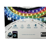 Fita De Led Gaya 5050 - Ip20 Rgb Colorido Smart 5W. 350 Lumens Por Metro 12V. 5M Com Driver E Controle Celular - 9811