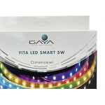 Fita De Led Gaya 5050 - Ip20 Rgb Colorido Smart 5W. 350 Lumens Por Metro 12V. 5M Com Driver E Controle Celular - 9811