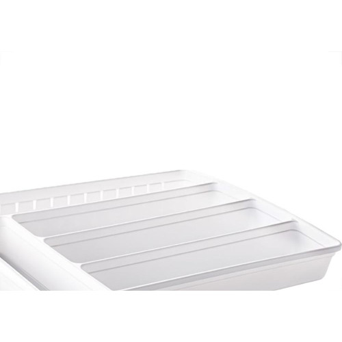 Organizador De Talheres Plastico Plasutil 5 Divisórias Branco - 9728