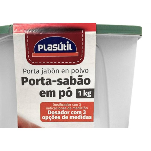 Porta Sabao Em Po Plasutil Com Dosador Plastico 2,3L - 2845