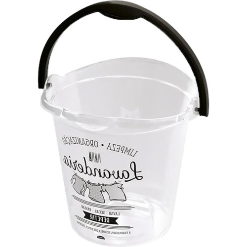 Balde Plasutil Plastico Decorado Transparente 8L - 4400