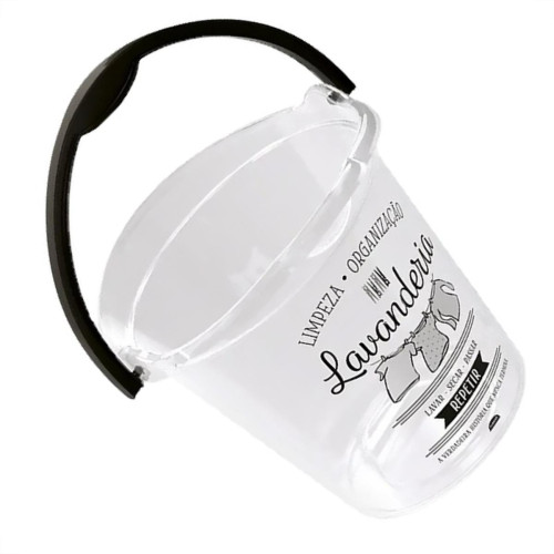 Balde Plasutil Plastico Decorado Transparente 8L - 4400