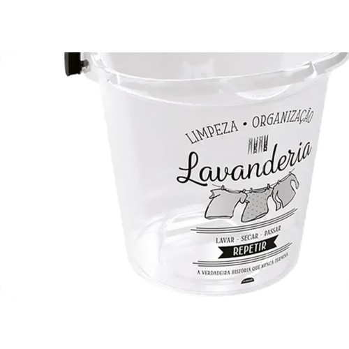 Balde Plasutil Plastico Decorado Transparente 8L - 4400