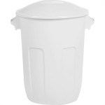 Lixeira Plastica Com Tampa Plasutil 58L Branca - 15071