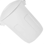 Lixeira Plastica Com Tampa Plasutil 58L Branca - 15071