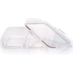 Pote Plastico Plasutil Com 2 Divisorias Hermetico Transparente Com Borracha - 13084
