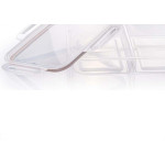 Pote Plastico Plasutil Com 2 Divisorias Hermetico Transparente Com Borracha - 13084