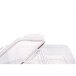 Pote Plastico Plasutil Com 2 Divisorias Hermetico Transparente Com Borracha - 13084