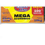 Saco De Lixo Embalixo Mega 50L 63X80Cm Preto Com 100 Pecas
