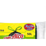 Saco De Lixo Embalixo Com Alca 50L 63X80Cm Preto Pacote Com 30 Sacos