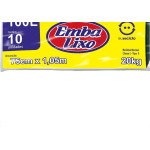 Saco De Lixo Embalixo 100L 75X1,05Cm Preto Pacote Com 10 Sacos
