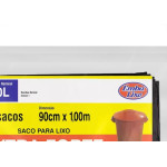 Saco De Lixo Embalixo Extra Forte 110L 90X100Cm Preto Pacote Com 25 Sacos