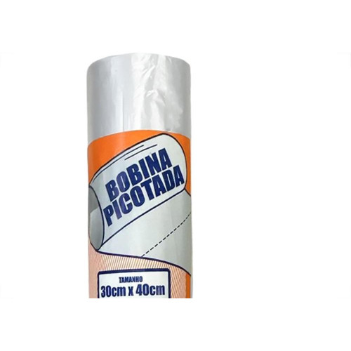 Bobina Plastica Picotada Embalibag 30 X 40Cm Transparente Pacote Com 500 Sacos