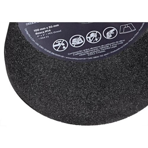 Rebolo Cortag Conico 100Mm X 50Mm Rosca M14 G-80 - 61749