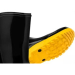 Bota Galocha Pvc Marluvas Vulcaflex Preta/Amarela No.44 Com Meia